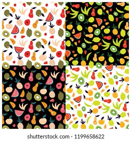 Fruit seamless pattern. Modern background for your design