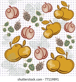 fruit seamless print design