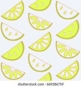 Fruit seamless vector orange watermelon