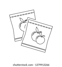 Fruit Seeds in Packaging icon. Element of Garden for mobile concept and web apps icon. Outline, thin line icon for website design and development, app development