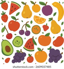 Fruit Series - Fruits Pattern Doodle for Fabric