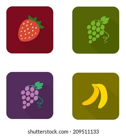 Fruit set - flat design
