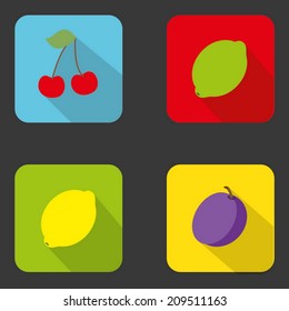 Fruit set - flat design
