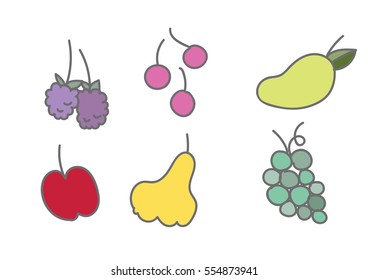 fruit set illlustration