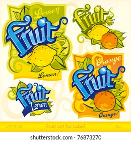 Fruit set for label