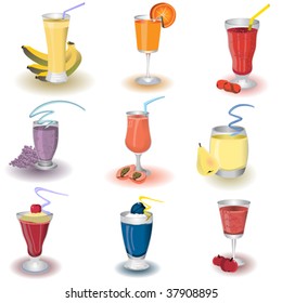 Fruit shake icons