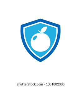 Fruit Shield Logo Icon Design