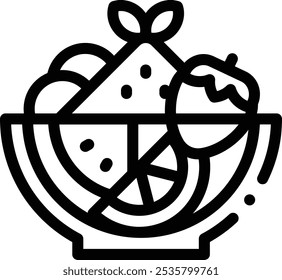 fruit shop icon. Thin Linear Style Design Isolated On White Background