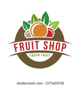 fruit shop logo design emblem market design