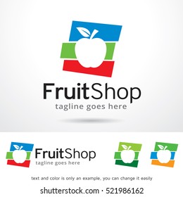 Fruit Shop Logo Template Design Vector