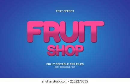 fruit shop style editable text effect