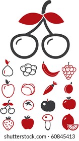 fruit signs. vector
