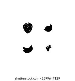 Fruit silhouette with vector of illustration
