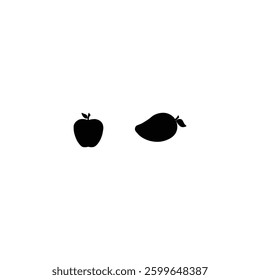 Fruit silhouette with vector of illustration