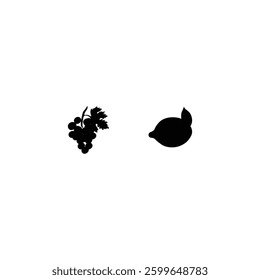 Fruit silhouette with vector of illustration
