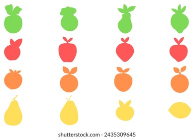 Fruit simple icon. Food flat design