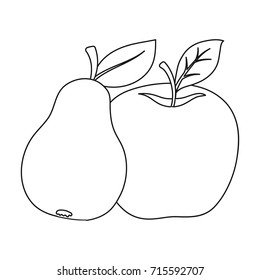 Fruit single icon in outline style .Fruit,vector symbol stock illustration web.