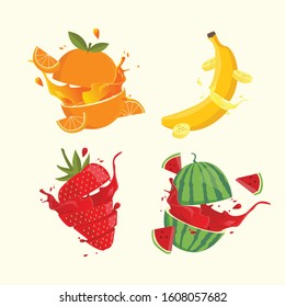 fruta ninja logo vector