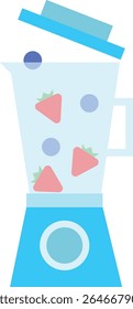 ein Fruchtsmoothie mit einem Mixer