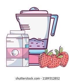 Fruit smoothie cartoon