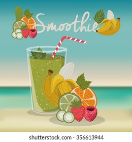 fruit smoothie design, vector illustration eps10 graphic 