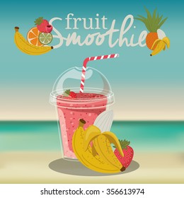 fruit smoothie design, vector illustration eps10 graphic 