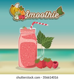 fruit smoothie design, vector illustration eps10 graphic 