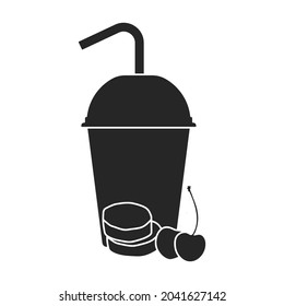 Fruit smoothie vector icon.Black vector icon isolated on white background fruit smoothie.