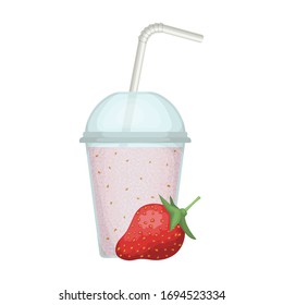 Fruit smoothie vector icon.Cartoon vector icon isolated on white background fruit smoothie.