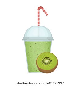 Fruit smoothie vector icon.Cartoon vector icon isolated on white background fruit smoothie.