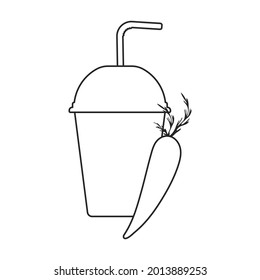 Fruit smoothie vector icon.Outline vector icon isolated on white background fruit smoothie.