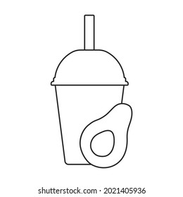 Fruit smoothie vector icon.Outline vector icon isolated on white background fruit smoothie.