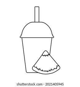 Fruit smoothie vector icon.Outline vector icon isolated on white background fruit smoothie.