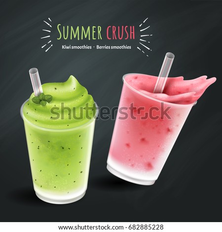 Download Fruit Smoothies Mockup Kiwi Berries Smoothie Stock Vector (Royalty Free) 682885228 - Shutterstock