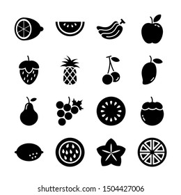 fruit solid icon vector design