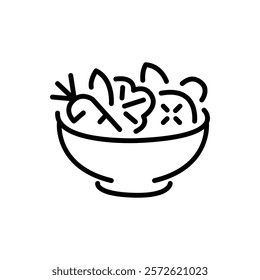 fruit soup icon in a bowl  healthy food icon