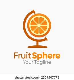 Modelo de design de logotipo da esfera de frutas. Bom para negócios, agência, comunidade e organização