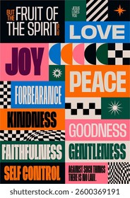 Fruit of the spirit modern typography Poster design 