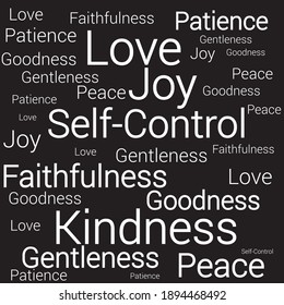 Fruit of the spirit word cloud