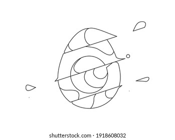 Fruit Splash Avocado Outline Icon