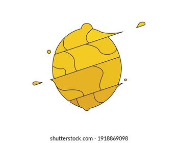 Fruit Splash Lemon Fill Line Icon