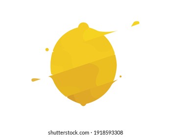 Fruit Splash Lemon Flat Design