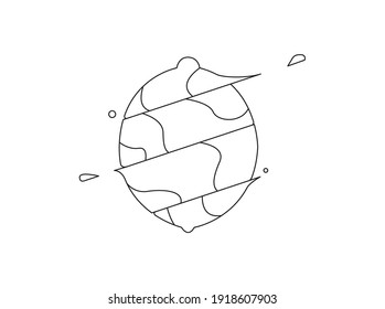 Fruit Splash Lemon Outline Icon