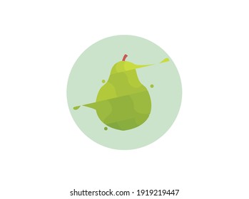 Icono de círculo de la oreja de la salpicadura de fruta
