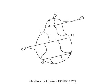 Icono de contorno de la barra diagonal de frutos