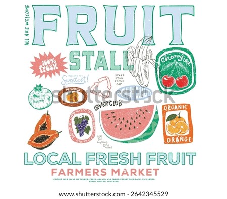 Fruit stall. Sweet watermelon t shirt artwork. Fresh watermelon fruit print. Eat more fruit. Watermelon fruit club print design. Tropical sweetness artwork.