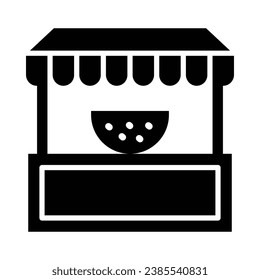 Fruit Stand Vector Glyph Icon For Personal And Commercial Use.
