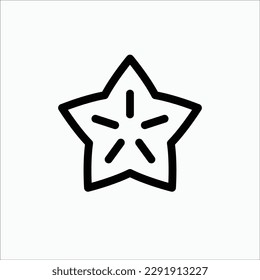  fruit, starfruit icon, isolated icon in light background, perfect for website, blog, logo, graphic design, social media, UI, mobile app
