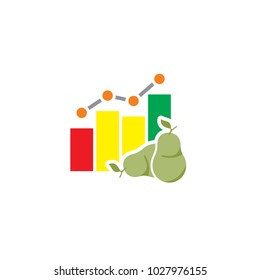 Fruit Stat Logo Icon Design