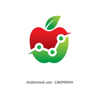 Fruit Stats Logo Template, Icon, Symbol